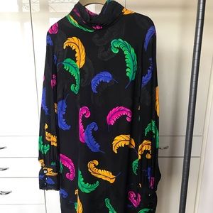 Akris Bergdorf Goodman Feather Dress